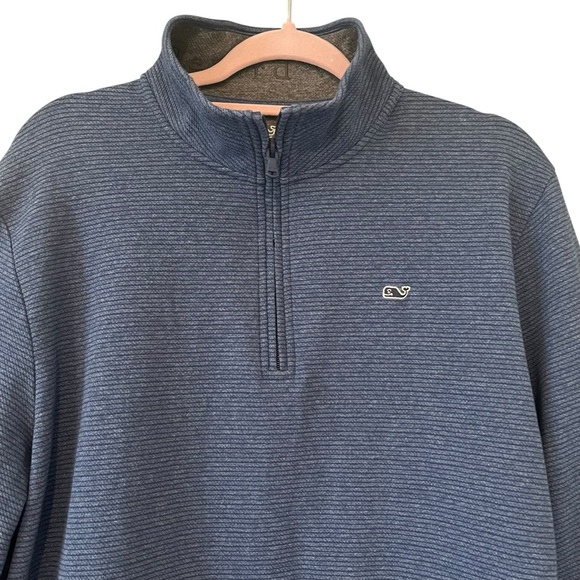 Men's Vineyard  Vines Performance Ribbed 
Quarter-Zip Pullover Sweater, Sz L - Picture 10 of 13